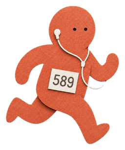 The RacePep paper-craft character